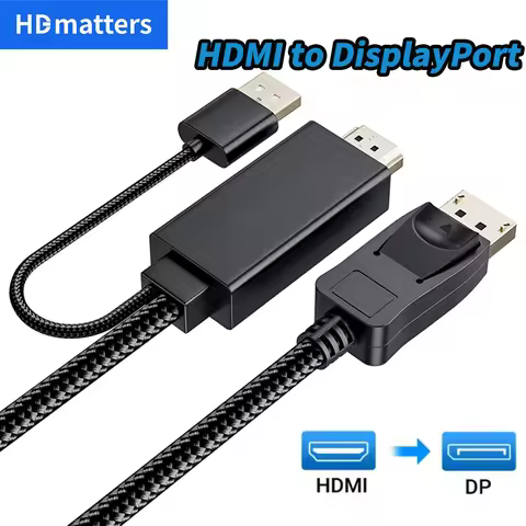 Active HDMI to Displayport 1.2 4K converter cable 1.8m HDMI in to Displayport out for PS4 apple TV P