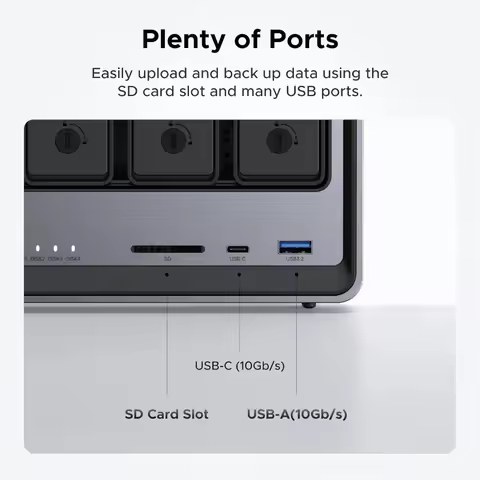 NASync DXP4800 4-Bay Desktop NAS, Intel N100 Quad-core CPU, 8GB DDR5 RAM, 32G eMMC, 2 * 2.5GbE