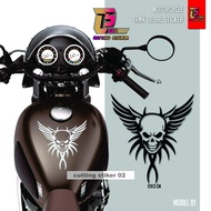 Classic Tribal Motorcycle Tank Sticker w175 harley enfield triumph cb gs new