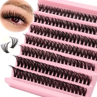 50P DIY Eyelash Bundle 7 Rows D-Curl Eyelash Extension Fluffy Thick Curled