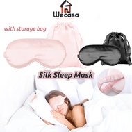 Silk Sleep Mask Soft Eye Patches With Storage Bag Eye Covers For Traveling Home Sleeping
