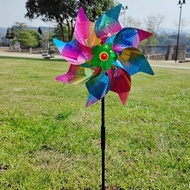 24cm Octagonal Windmill Bird Repeller Colorful Plastic Yard Reflective Balcony Tool I7i3