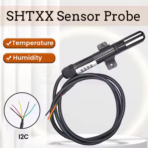 Digital Temperature Sensor Probe SHT20 SHT21 SHT30 SHT31 Humidity Sensor Cable Shield OEM 1M 2M 3M I
