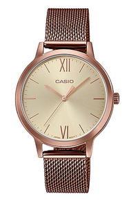 Casio Standard นาฬิกาข้อมือผู้หญิง สายสแตนเลส รุ่น LTP-E157LTP-E157MRLTP-E157MR-9LTP-E157MR-9ALTP-E157MR-9ADF - สีโรสโกลด์