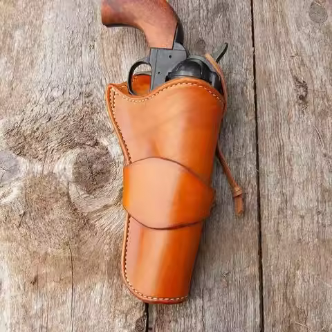 Western Gun Holster Rig For Single Action Revolver PU Leather Pistol Gun Holder Belt Bag Tactical Ac