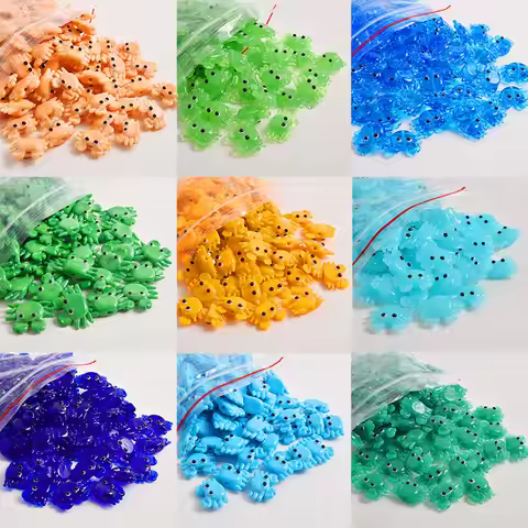3/6/9/12pcs/Lot Colorful Glass Beads Crab Spacer Beads Cute Girl Jewelry Can Be Used For Handmade Di