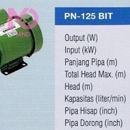 MND Pompa Air Shimizu PN 125 BIT PN125BIT Water Pump Manual