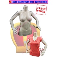 CLEAR STORE Table Mannequin Half Body Female Table Display Female Mannequin Half Body Mannequin Patu