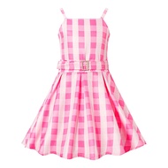Girls Bar Pink Costume Dress 2023 Doll Movie Cosplay Outfit Toddler Halloween Party Dress Up Fantasy