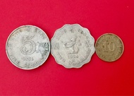 ❤️1984年香港女王頭🌹硬幣伍元、貳元及壹毫各一🌹一套$48