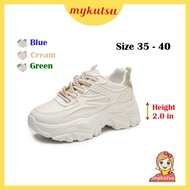 MYKUTSU Dariel Women Leather Casual Sneakers Shoes Kasut Wanita Sport Shoes