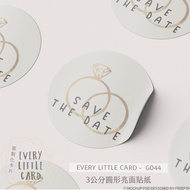 3cm Glossy Round Sticker Save The Date Wedding Invitation Ring Envelope Sealing Sticker// G044