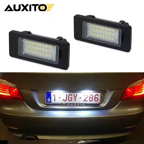 2Pcs Canbus Error Free LED License Number Plate Light For BMW E60 E39 M5 E70 E71 X5 X6 E60 M5 E90 E9