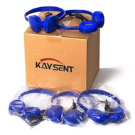 Kaysent Wholesale Bulk Earphone Earbud Headphones (KHP-10DBlue) 10 Pack Wholesale Headphones for Sch