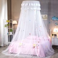 Universal Children Elegant Tulle Bed Dome Bed Netting Canopy Circular Pink Round Dome Bedding Mosquito Net for Twin Queen King