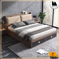🇸🇬⚡ Tatami Bed Frame Storage Bed Frame Solid Wood Bed Frame With Storage Super Single/Queen/King Bed Frame Bed Frame With Mattress
