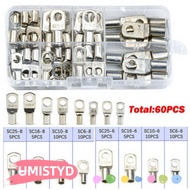 UMISTYDREAMUM9U 60Pcs Wire Nose Terminal Crimp, SC Type Tinned Copper Cable Connector Kit, 16-35mm2 