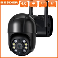 BESDER 8MP 4K IP Camera 5MP Auto Tracking PTZ Speed Dome Camera 1080P Audio Smart Home Wireless WIFI Camera Surveillance Monitor