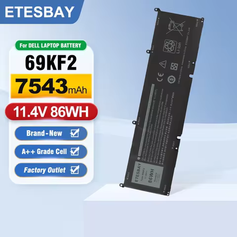 ETESBAY 69KF2 For DELL XPS 15 9500 9510 9520 9530 Precision 5550 5560 G15 5510 5511 5520 5515 5521 G