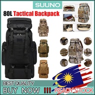 80L Waterproof Tactical Backpack Military Army Hiking Beg Camping Backpack Travel Rucksack Outdoor