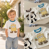 Summer shirt collection for boys with cartoon dog motifs, cute Malwee cakes, fashion for boys from 2