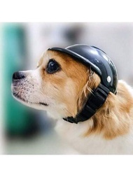 Casco ajustable para perros y gatos, Gorra de seguridad anti-colisión para montar motocicletas y bicicletas