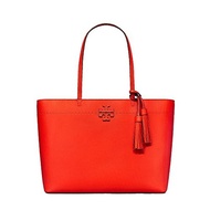 Tory Burch Pebbled Leather McGraw Tote (Poppy Red)