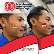 80th Anniversary of INDONESIA Cheek STICKER