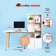 AM Office Aspace OSB Board Student Home Working Desk Study Desk Computer Table c/w High Cabinet