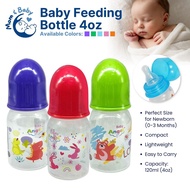4oz 120ml Baby Angel Feeding Bottle BPA Free Soft Silicone Nipple Anti-Colic For 0 to 3 Months