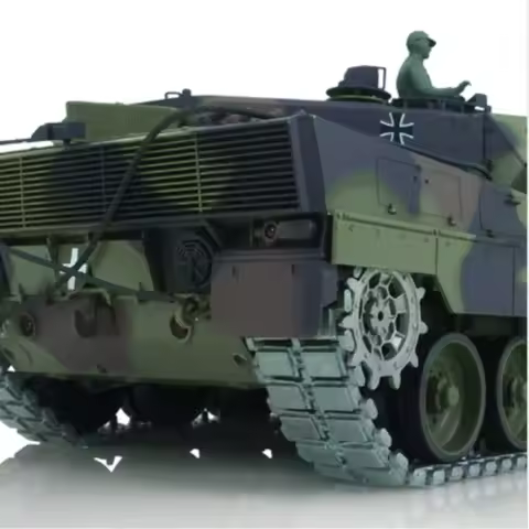 Gifts Heng Long 1/16 RC Tank 7.0 Upgraded Metal German Leopard2A6 RTR 3889 Barrel Recoil Radio Contr