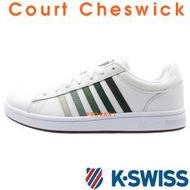 K-SWISS 06154-159 白×綠漸層 Court Winston 皮質休閒鞋 / 耐穿 / 止滑 / 140K