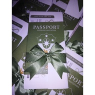 Passport Style Wedding Invitation with 2pages & boarding pass