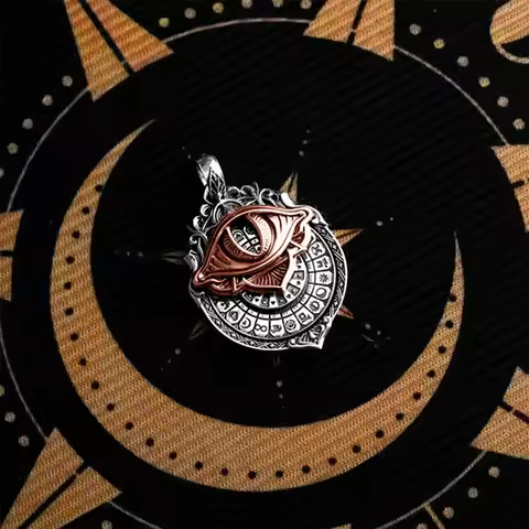 Tarot Guidance Pendant - All-Seeing Eye Necklace, Mystic Divination Jewelry, Spiritual Enlightenment