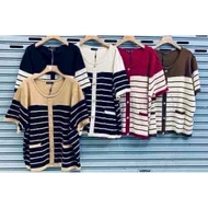 YYPY-072 Cantella Top Women's Short Sleeve Knit Oversize Blouse Top Bkk Blouse Women Plus Size