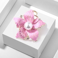 Fashion Luxury Jewelry Pearl Shining Rose Flower Brooches for Women Wedding Scarf Bouquet Brooch Pin