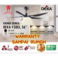 DEKA KRONOS F5DCL 56"5 Blade DC Motor Total 14 Speed Remote Control Ceiling Fan with Light 风扇