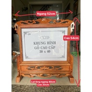 Altar picture frame 30x40 incense wood and stone