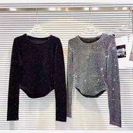 METALLIC STONE SHIRT - Long sleeves - high fashion - bigsize 40 -90kg - MS14