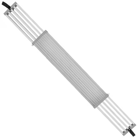 SucceBuy Telescoping Aluminum Work Plank 6-9 Feet 500lbs Capacity 12.5inch Width Aluminum Scaffold P