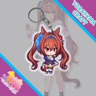 Gantungan Kunci Uma Musume Mcqueen Rice Spe Satono, Anime Lucu Keychain