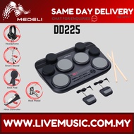 Medeli DD221 DD225 7-8-Pads Portable Tabletop Electric Drum with USB and Built In Speaker (DD-221 DD