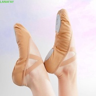 LANAFAY Dance Shoes For Adult Women Gymnastics Professional Ballet Dance Latin Dance Yoga Training Canvas Leather Girls Shoes