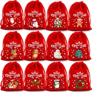 New Style Christmas Big Red Flannel Gift Bag, Set, Drawstring Drawstring Packaging, Gift Bag, Drawstring Bag