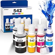 Osinkjet 542 Ink Refill Bottles Compatible for Eco Tank Pro ET-5150 ET-5170 ET-5180 ET-5800 ET-5850 