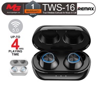 REMAX TWS-16 True Wireless Music Call Headset Bluetooth V5.0 Earbuds Hifi Sound