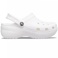 รองเท้าส้นสูง Crocs classic platform clog สีขาว ส้นสูง4 1cm  รองเท้ากันลื่น