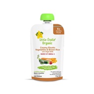 LITTLE ETOILE Organic Baby Food Puree Pouch Creamy Risotto, Vegetables & Brown Rice With DHA