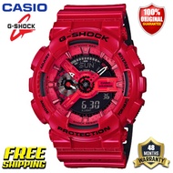 Original G-Shock GA110 Men Women Sport Watch Japan Quartz Movement 200M Water Resistant Shockproof and Waterproof World Time LED Auto Light Gshock Man Boy Girl Sports Wrist Watches with 4 Years Official Warranty GA-110LPA-4A (Ready Stock Free Shipping)
