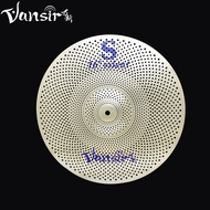 Vansir Cymbal Low Volume Cymbals 10 Splash Silver/Blue//Rainbow/Red/Black Silent Mute Cymbal For Practice